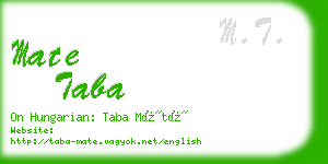 mate taba business card